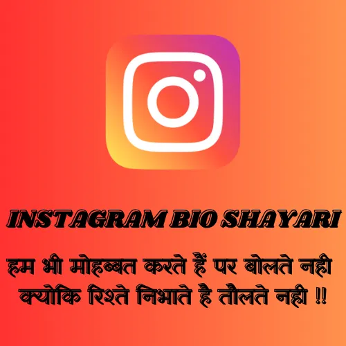 Best Bio for Instagram Shayari Page in Hindi