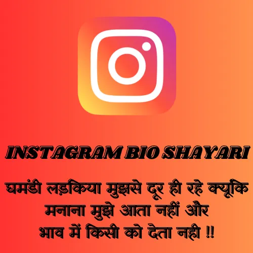 Instagram Bio Shayari Hindi